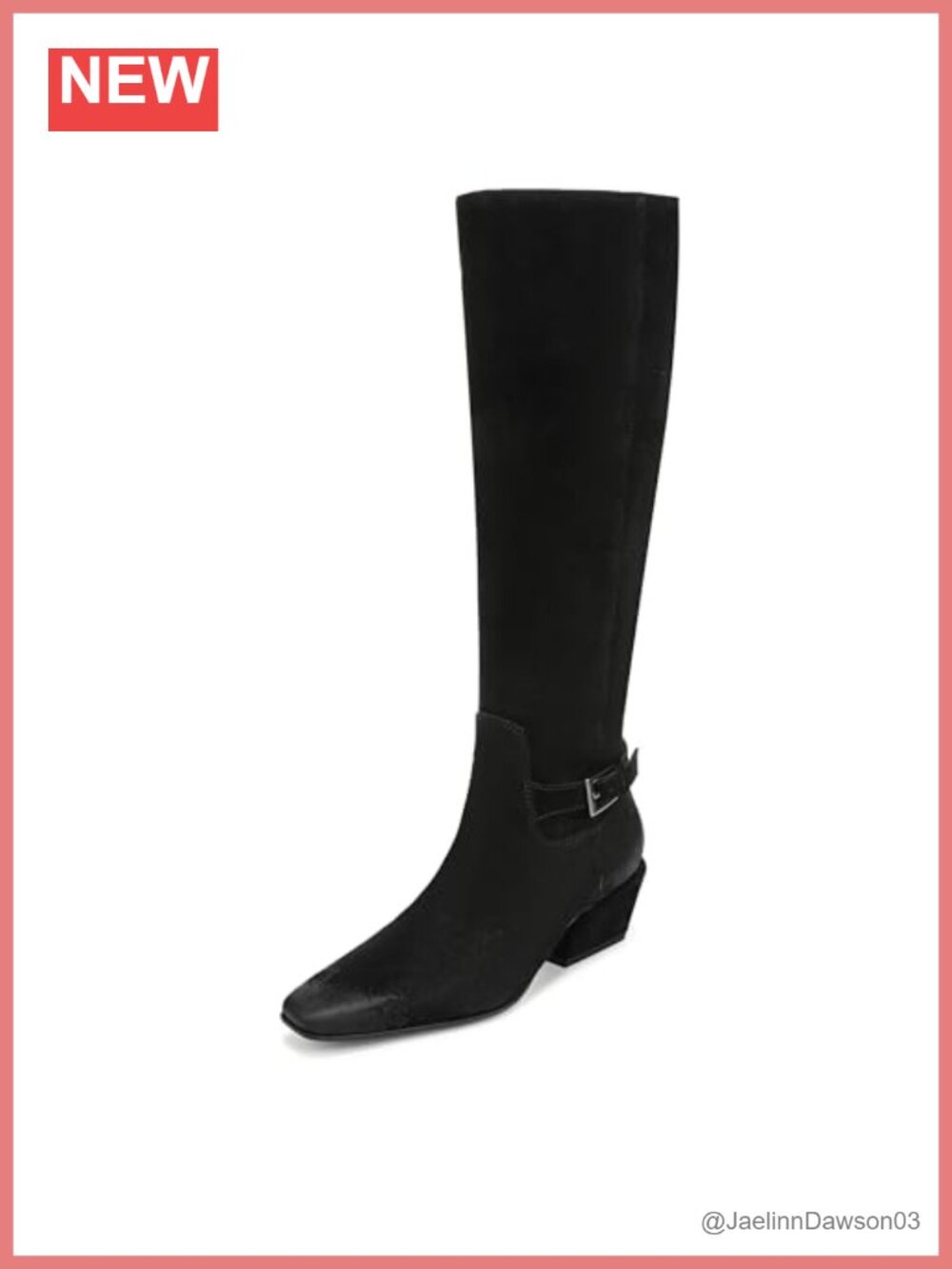 Knee High Suede Boots Round Toe Cuban Heel Zip Tall Boots